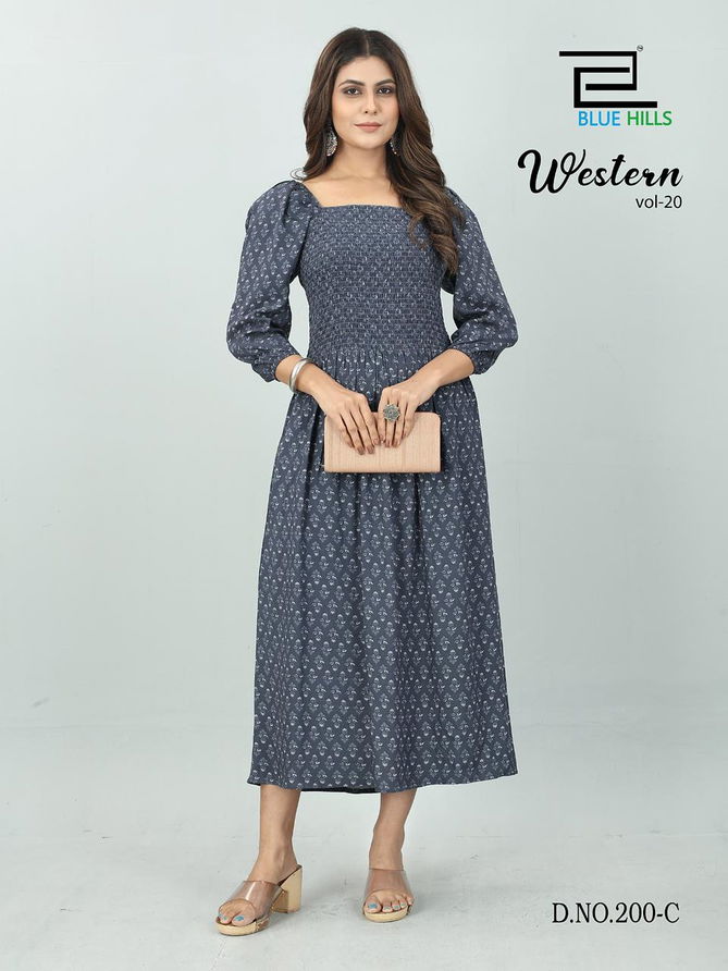 Western Vol 20 By Blue Hills Designer Kurti Catalog